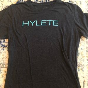 Hylete dark gray/ aqua lightweight tee
